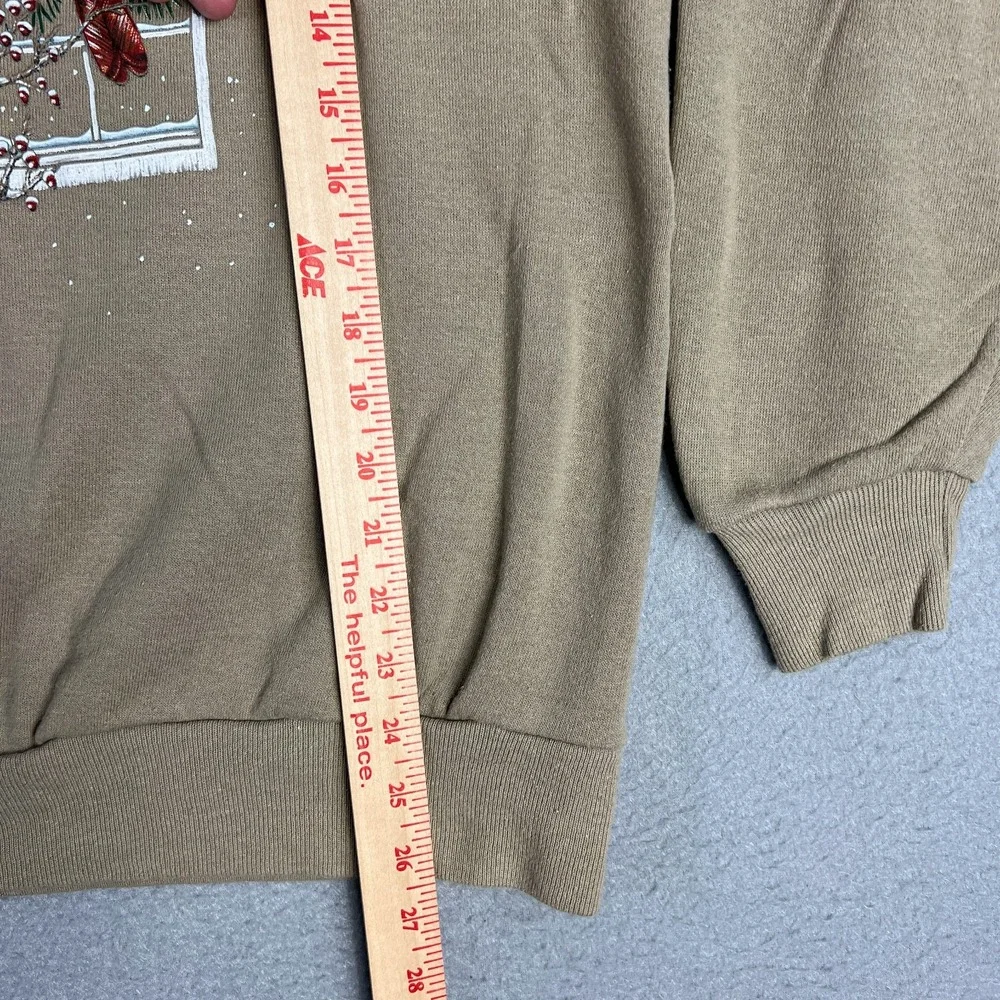 VTG Morning Sun Bird‎ Graphic Sweatshirt Mens Large Nature Wildlife 90s Winter